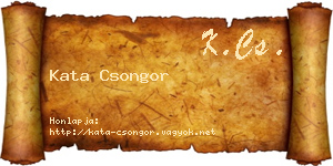Kata Csongor névjegykártya